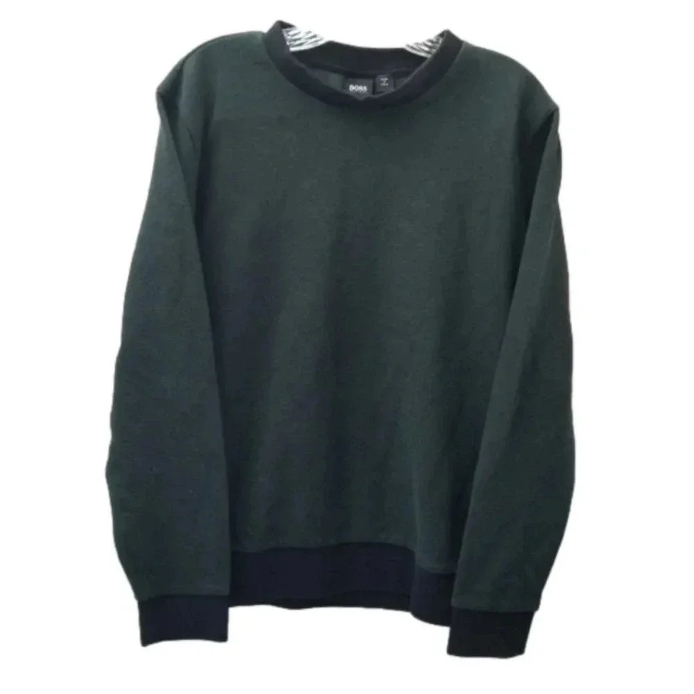 Hugo Boss Black Green Crewneck Cotton L